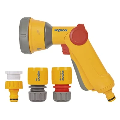 Image of Hozelock Multi Spray Gun Soft Touch &amp; Fittings Set