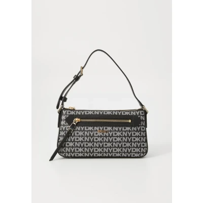 Image of DKNY Women Bryant Ave Top Zip Demi Crossbody, Black Logo Black, Small