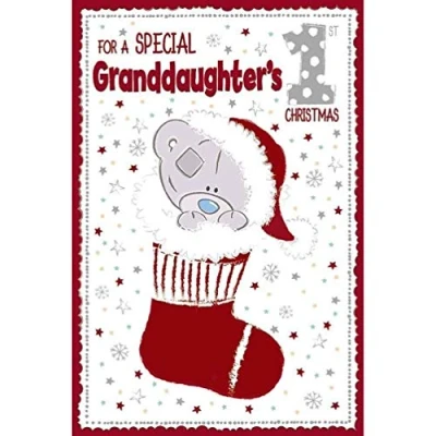 Image of Me To You Bear Special Granddaughters 1st Christmas Card
