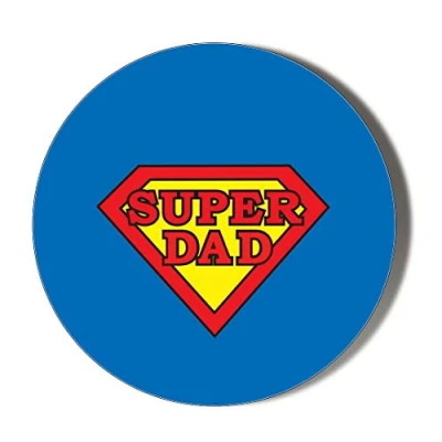 Image of Gift Insanity SUPER DAD BLUE 45mm Novelty Badge