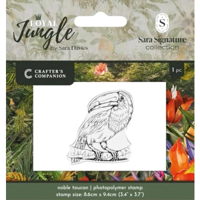 Image of Sara Signature Royal Jungle Photopolymer Stamp Noble Toucan by Crafters Companion