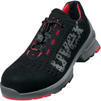 Image of Uvex 1 Work Shoe Safety Trainer S1 SRC ESD Red/Black Size 9
