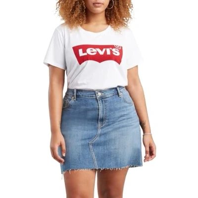 Image of Levi&#039;s Women&#039;s Plus Size Perfect Tee T Shirt, White, 3XL
