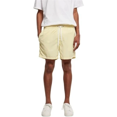 Image of Build Your Brand Men&#039;s Swim Shorts Trunks, Soft Yellow, M
