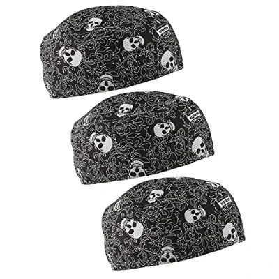 Image of Ergodyne Chill Its 6630 Skull Cap, Lined with Terry Cloth Sweatband, Sweat Wicking, 3 Pack
