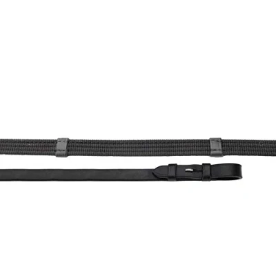 Image of Snowhill Heritage English Leather Continental Reins in Black or Havana Havana, One Size