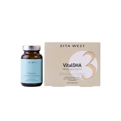 Image of Zita West Male Fertility Supplements Bundle Vitamen &amp; Vital DHA 1 Month Supply