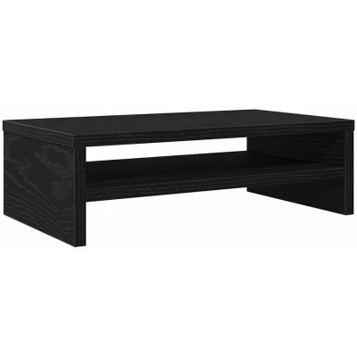 Image of vidaXL Monitor Stand Black Oak 42x24x13 cm Engineered Wood