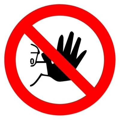 Image of No unauthorised entry floor sticker Self adhesive graphic (300mm x 300mm)