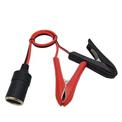 Image of 12V Battery Clip On and Cigarette Lighter Adapter For Car overload current 15A (traffic safety protection)