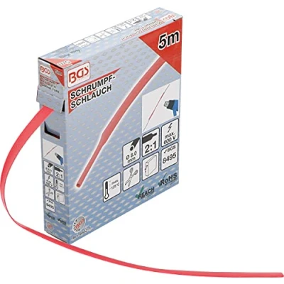 Image of BGS 6852 1 Shrink Tube Box red Ø 8 mm 5 m