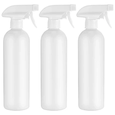 Image of Jttxiu 3 Pcs 500ml Spray Bottles, Empty Plant Mister Water Plastic Refillable Trigger Pressure Pump Sprayer Bottles Container for Hairdressing Tattooing (white)
