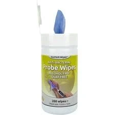 Image of Eco Tech Probe Wipes Alcohol Free Anit bacterial Tub of 200 Cleaning