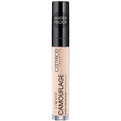 Image of Catrice Liquid Camouflage High Coverage Concealer, Concealer Pen, Lasts 12 Hours, No.010 Porcellain, Nude for Combination Skin, Blemished Long Lasting, Vegan, Oil Free, Waterproof (5ml)