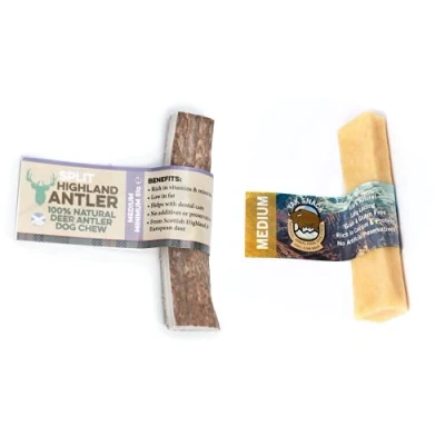 Image of Highland Medium Split Antler and Yak Snack Dog Chew