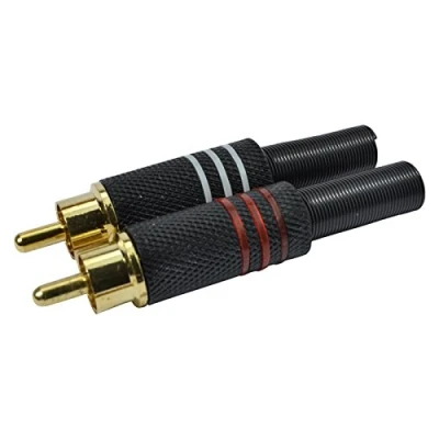 Image of Phono/RCA Plugs Red &amp; White Pair