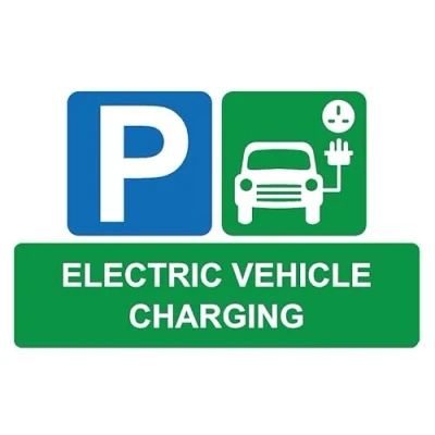 Image of Electric vehicle EV charging parking sign 1mm flexible Plastic (600mm x 400mm)