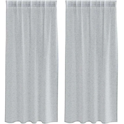 Image of Curtains with 2 pcs Dark gray 140 x 175 cm Polyester Vidaxl