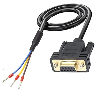 Image of XMSJSIY DB9 Connector RS232 Serial Port Cable Adapters Solderless 9 Pin COM Breakout Replacement Order:235 (Female)