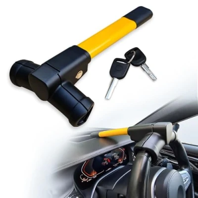 Image of Sevenwalls Steering Wheel Lock Car Security Device for Auto/SUV/Van, Anti Theft T Bar Immobilizer to Safeguard Your Vehicle and Deter Thieves