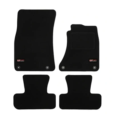 Image of Logo Tailored Black floor Car Mats for Q5 2008 2016