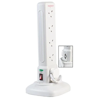 Image of PRO ELEC PELB1874 10 Way Surge Protected Switched Tower Extension Lead with USB, White