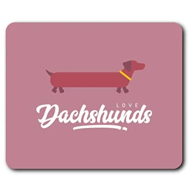 Image of Love Dachshunds Sausage Dog Mouse Mat Pad Computer PC Laptop Gaming Office Home Desk Accessory Gadget 24508