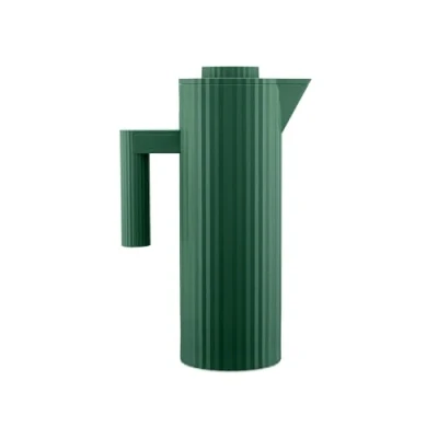 Image of Alessi Thermos Jug Plissé MDL12 GR Green 1 Liter by Michele De Lucchi