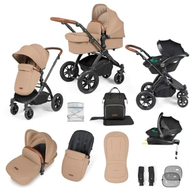 Image of Ickle Bubba Stomp Luxe all in one Travel System Black/Desert/Tan/ Pack Size 1