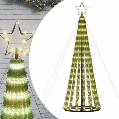 Image of vidaXL LED Christmas Tree 275 LEDs Warm White 180 cm