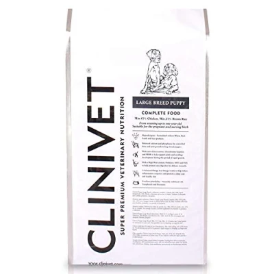 Image of Clinivet Large Breed Puppy Super Premium Natural Hypoallergenic Complete Dry Dog Food Rich in Protein and Vitamins, 14kg