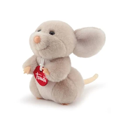 Image of Trudi Trudino Mouse Small plush toy, Valentine&#039;s Day, Christmas and birthday gift 13x14x14cm size XS Trudini Classic model 51284