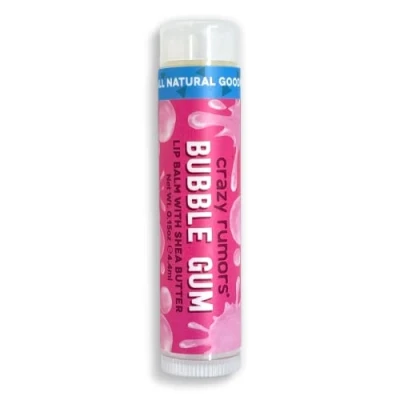 Image of Crazy Rumors Bubble Gum Soothing Lip Balm Stick for Dry Lips, 100% Natural and Vegan 4 g