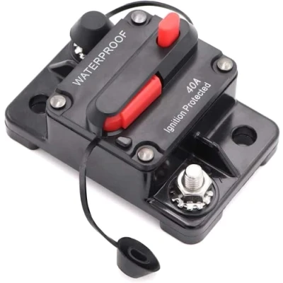 Image of Car Circuit Breaker,DC 12V 48V Waterproof Audio Inline Breaker with Manual Reset Fuse Holder Inverter,Auto for Motor Marine Boat RV Caravan (40AMP)