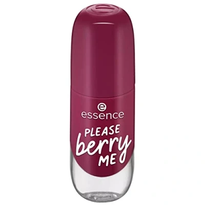 Image of Essence Gel Nail Colour, Polish, No. 20 Please Berry Me, Purple, Express Result, Long Lasting, Colour Intense, Gely, Shiny, No Acetone, Vegan, Microplastic Particles Free (8 ml)
