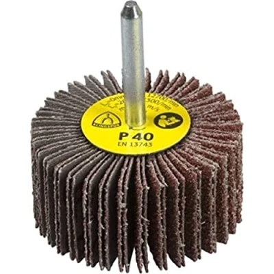 Image of Klingspor 12844 &quot;KM 613&quot; Grit 60 Abrasive Mop, Brown/Silver, 30 x 15 6 mm