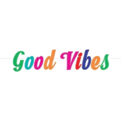 Image of (PKT) Good Vibes Felt Letter Banner 1.67m