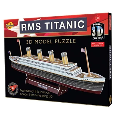 Image of Cheatwell Games BYO 3D Titanic Puzzles For Kids &amp; Adults Model Kit To Build Gift Children and 43 Pieces Ages 8+