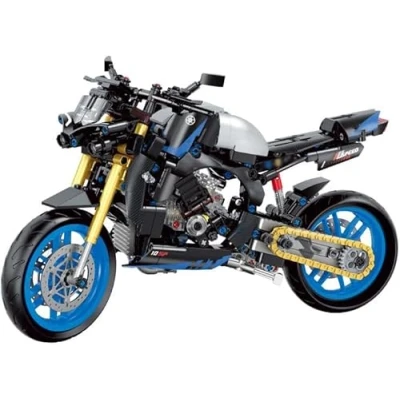 Image of FULHOLPE Motorcycle Building Kits for Yamaha MT 10, 638 Pieces Super Set Adults and Kids, Technology Motorbike Construction Toys Compatible with Major Brands