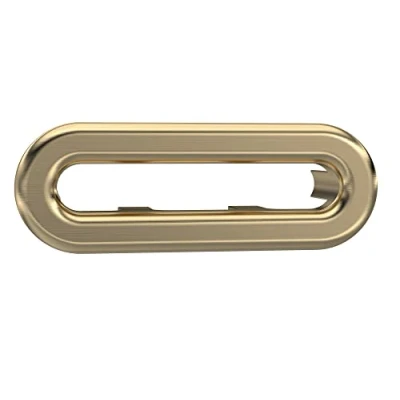 Image of Ceramic Accessories Traditional Oval Overflow Cover 50mm x 26mm Brushed Brass