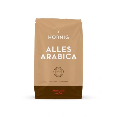 Image of J. Hornig Whole Coffee Beans, Alles Arabica, 100% Arabica Ideal for Filter Preparation, 500g Pack