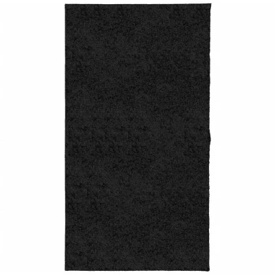 Image of vidaXL Shaggy Rug PAMPLONA High Pile Modern Black 80x150 cm