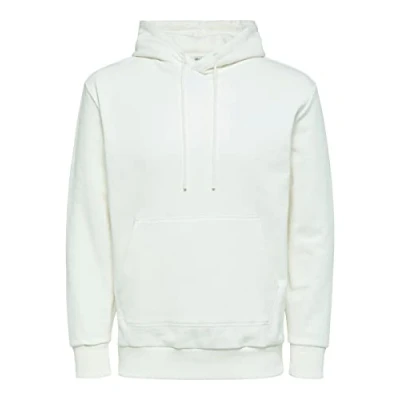 Image of SELECTED HOMME Men&#039;s Slhrelaxjackman Hoodie Sweatshirt S Noos Hooded, Egret, XXL