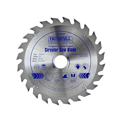 Image of Faithfull FAIZ25024 TCT Circular Saw Blade 250 mm x 30 Bush 24 Teeth