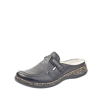 Image of Rieker Women&#039;s 46393 Clogs, Black, 6.5 UK