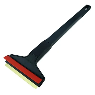 Image of A055 Ice Scraper Murska Black Red 370 mm Brass Blade Long Large Original from Finland Scratch Top Quality 90 Bus Van Transporter SUV (L&amp;P Red)