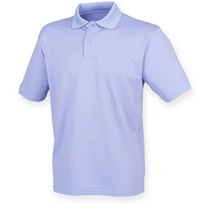 Image of Henbury Men&#039;s Short Sleeved Polo Shirt, Lavande, L