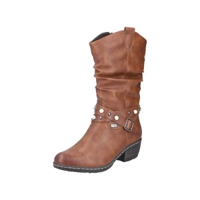 Image of Rieker Women&#039;s 93670 High Shaft Boots, Brown, 7.5 UK