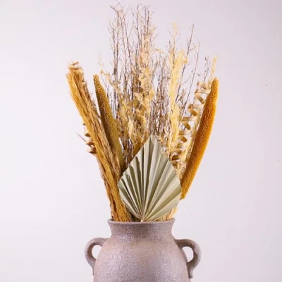 Image of Scandinavian Sun Dried Flower Bouquet 50cm Small in Craft Paper Sleeve Flowers for Vase Home Décor Accessories Living Room Decorative Arrangements