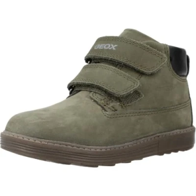 Image of Geox Hynde WPF Unisex Classic ankle boots for kids, Size: 3.5K, Dark green leather and imitation